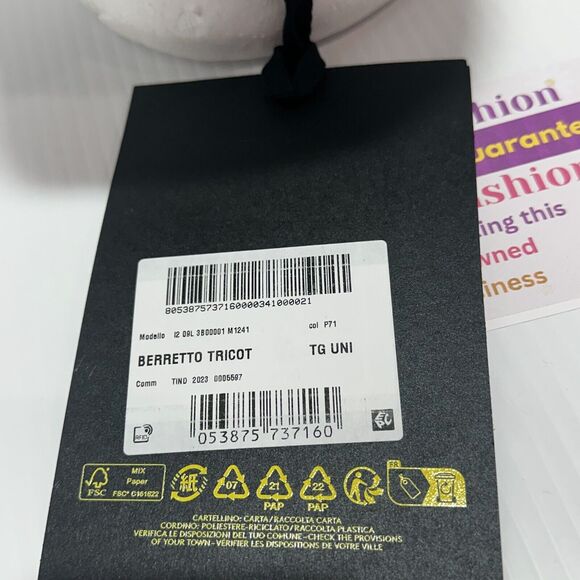 Moncler X Palm Angels Beanie Cap Men OS Navy Yellow Colorblock Knit Wool Hat NWT - Picture 11 of 14